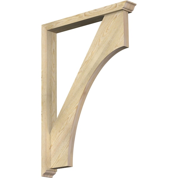 Ekena Millwork Westlake Traditional Rough Sawn Bracket w/ Offset Brace, Douglas Fir, 4"W x 30"D x 42"H BKT0402X30X42WTL01RDF - main